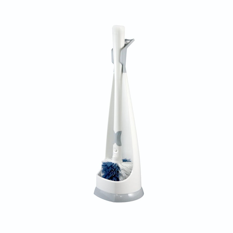 Unger No-Drip Toilet Brush Set, Flexible Neck Scrubber with Portable Carrying Caddy Holder, Discreet Bathroom Cleaning Supplies, Scrub Tough Stains with Non-Scratch Bristles - Image 1